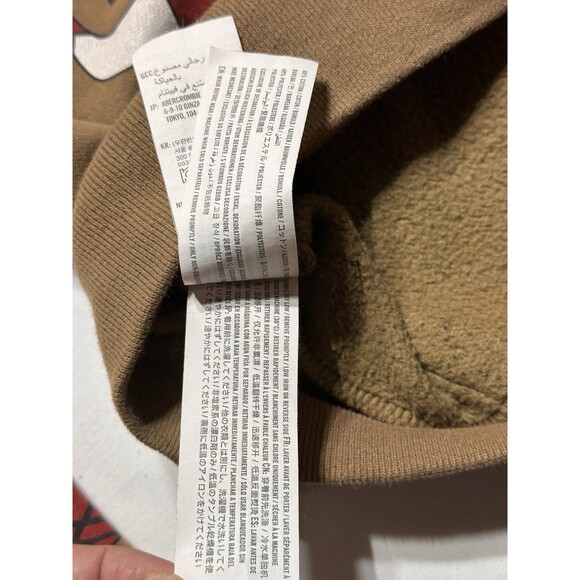 Hollister NBA Pullover Hoodie All Over Team Logos Basketball Brown Mens Small - Picture 10 of 11